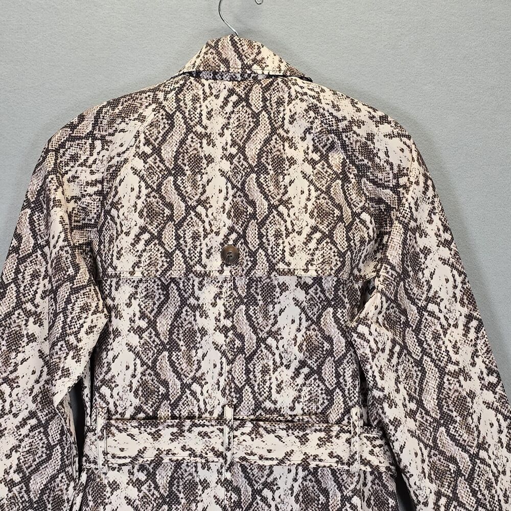 Rebecca Minkoff  Women’s  Animal  Trench Coat Belted Long Size Small New Snake - Picture 5 of 16